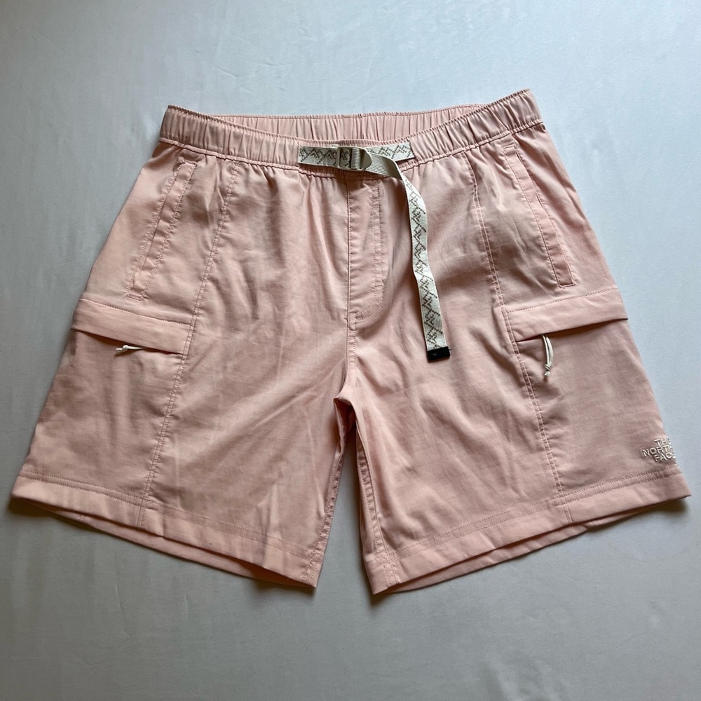 THE NORTH FACE light‎ pink mens nylon elastane belted athletic hiking shorts